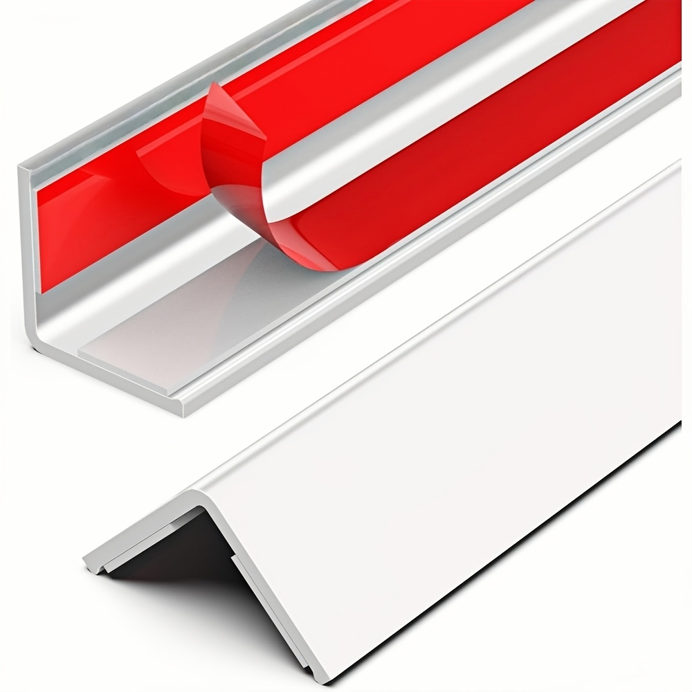 TEMU 1 Rouleau de 300 cm (118.11 pouces) de Protection d'Angle Flexible en PVC Auto-Adhésif, Moulure de Protection d'Angle de Mur, Protection de Bord