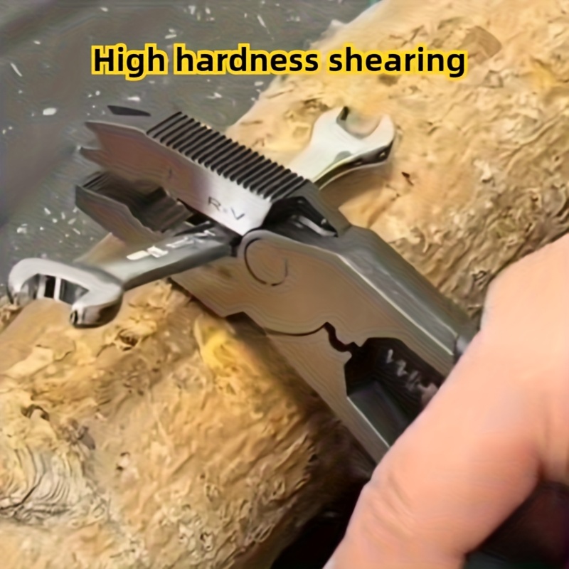 heavy duty vanadium steel pliers with non slip jaws multi functional wire cutter shear stripping pressing screwing tool resistant slip resistant grip for industrial home use no construction wire cutting tool tool durable construction Product details 0