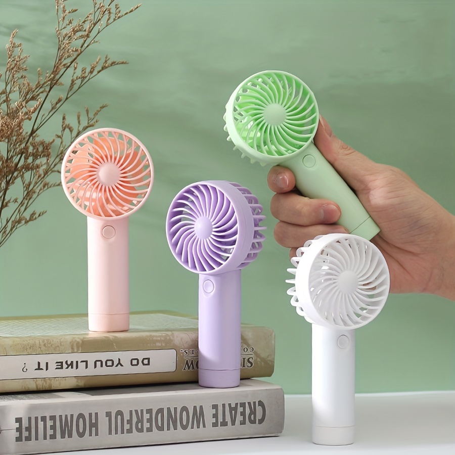 

Portable Mini Usb Fan, Rechargeable Handheld Fan With Adjustable Speeds, Quiet Operation, Fashionable Simplistic Design For Office Desk And Outdoor Use