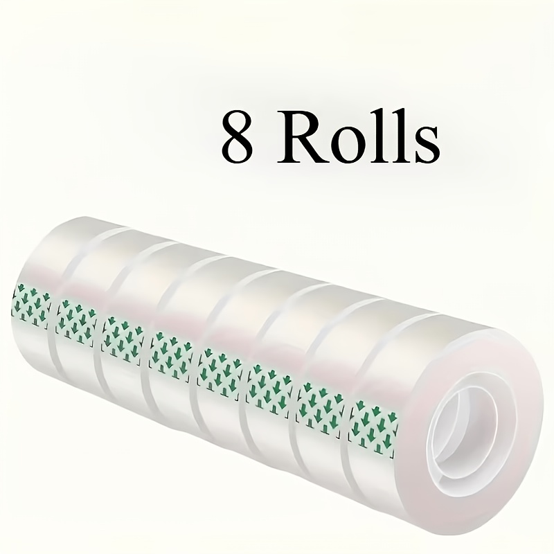 TEMU Confezione da 8 rotoli di nastro , per confezioni regalo, cancelleria e forniture per ufficio, fai da te e uso , nastro qualit�