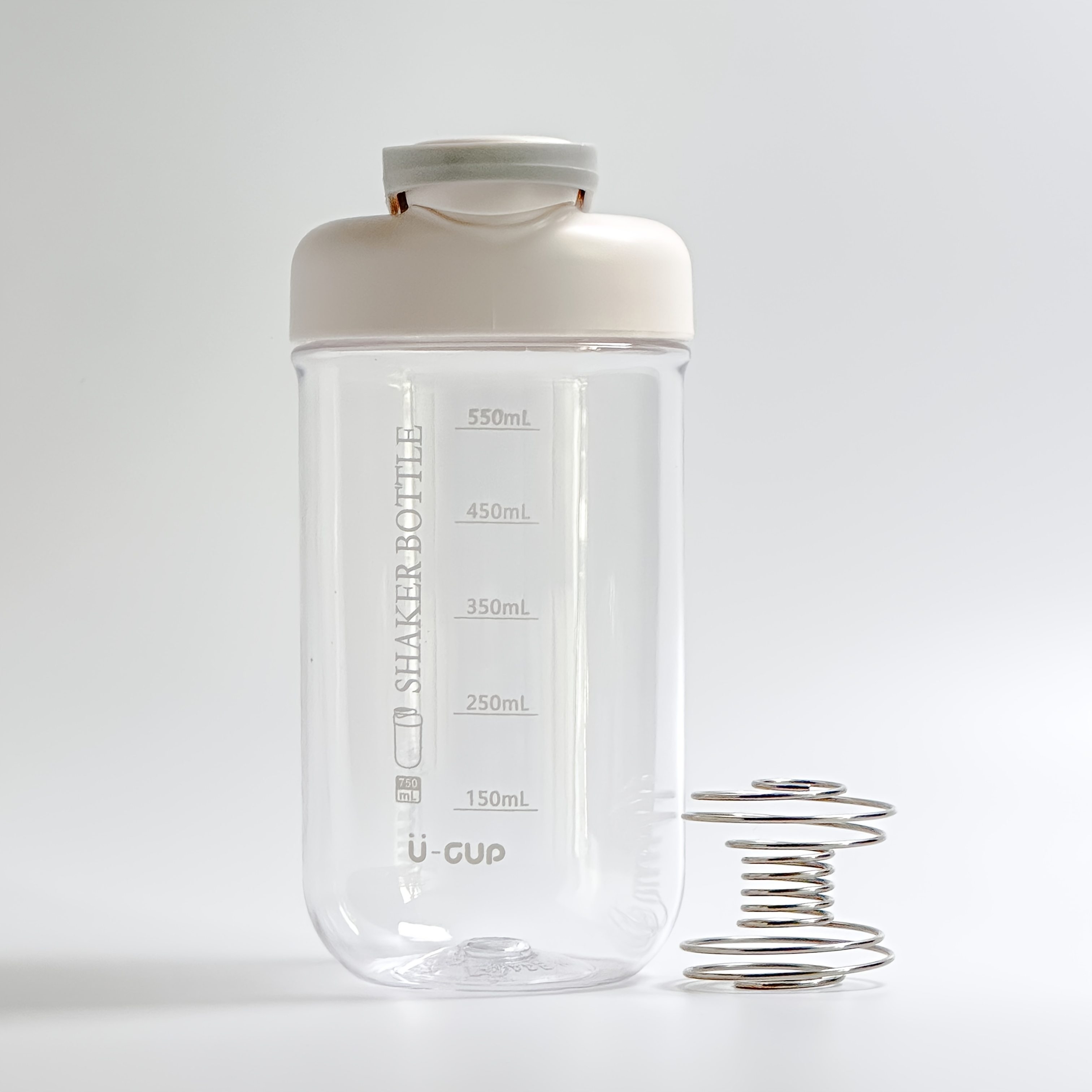 Image of Fresh And Portable Protein Shaker Cup With Measurement Marks, Leak-proof Sports Water Bottle, Fitness Milkshake Mixing Cup