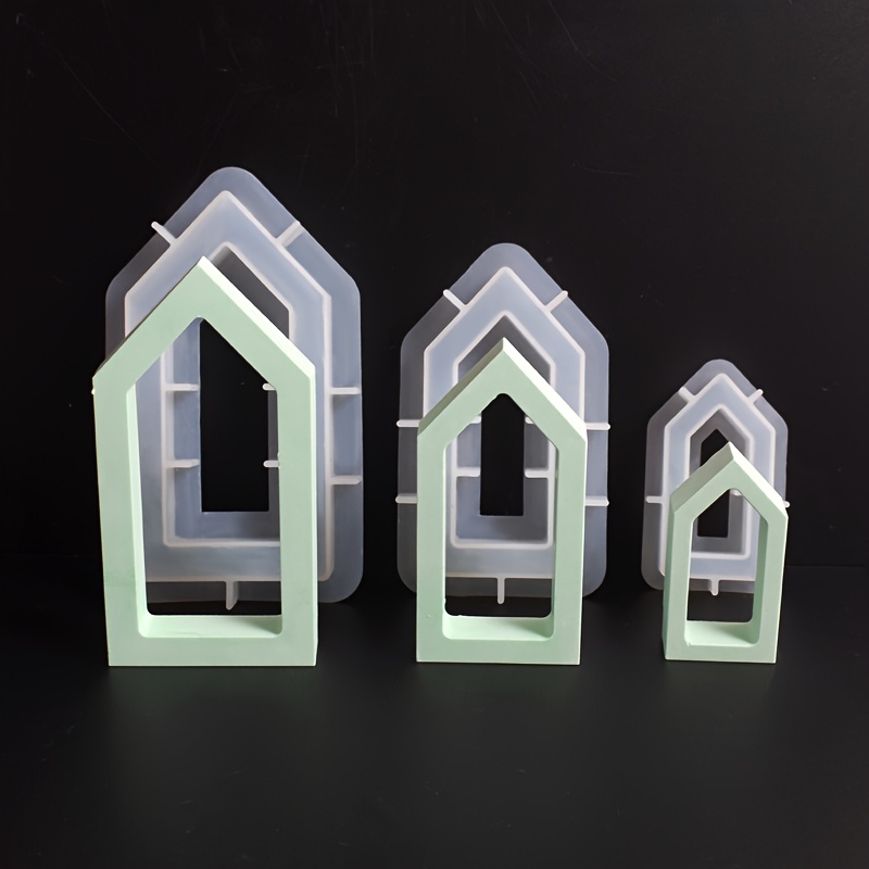 

1pc/3pcs , Frame Shaped Candlestick For Plaster , For Diy ,