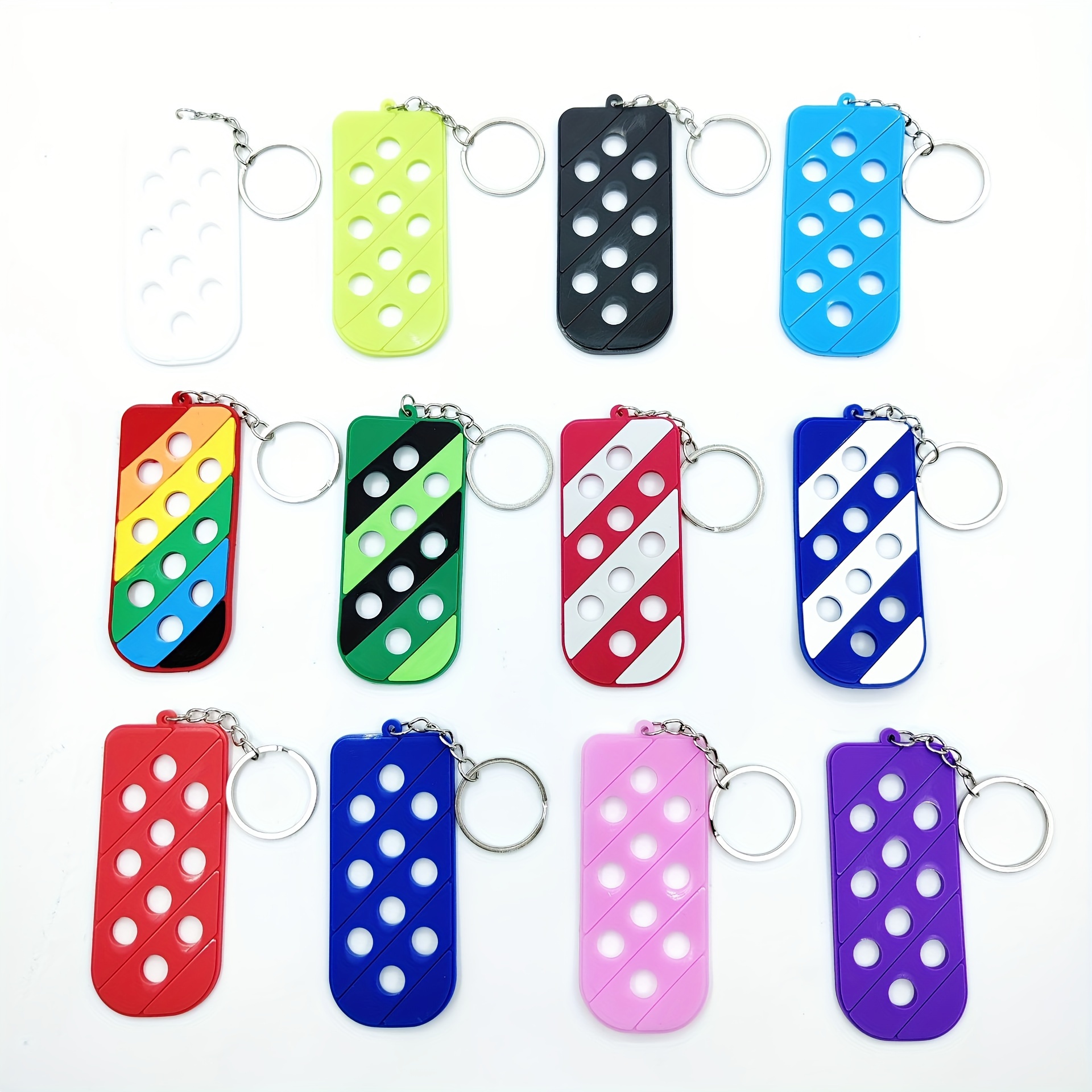 

4/5pcs Silicone Cartoon Charms With Drilled Holes - Colorful Diy Keychain & Shoe Decoration Accessories