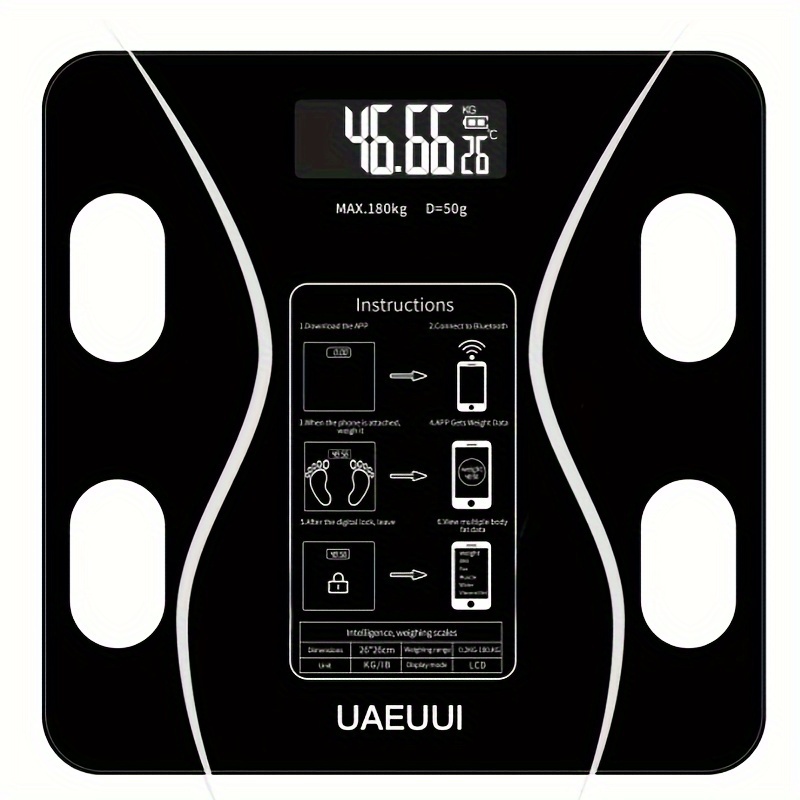 TEMU Intelligent Electronic Scale, Weighing Scale, Body Fat Scale, Fat Scale, Bathroom Scale, Household Small Body Scale.