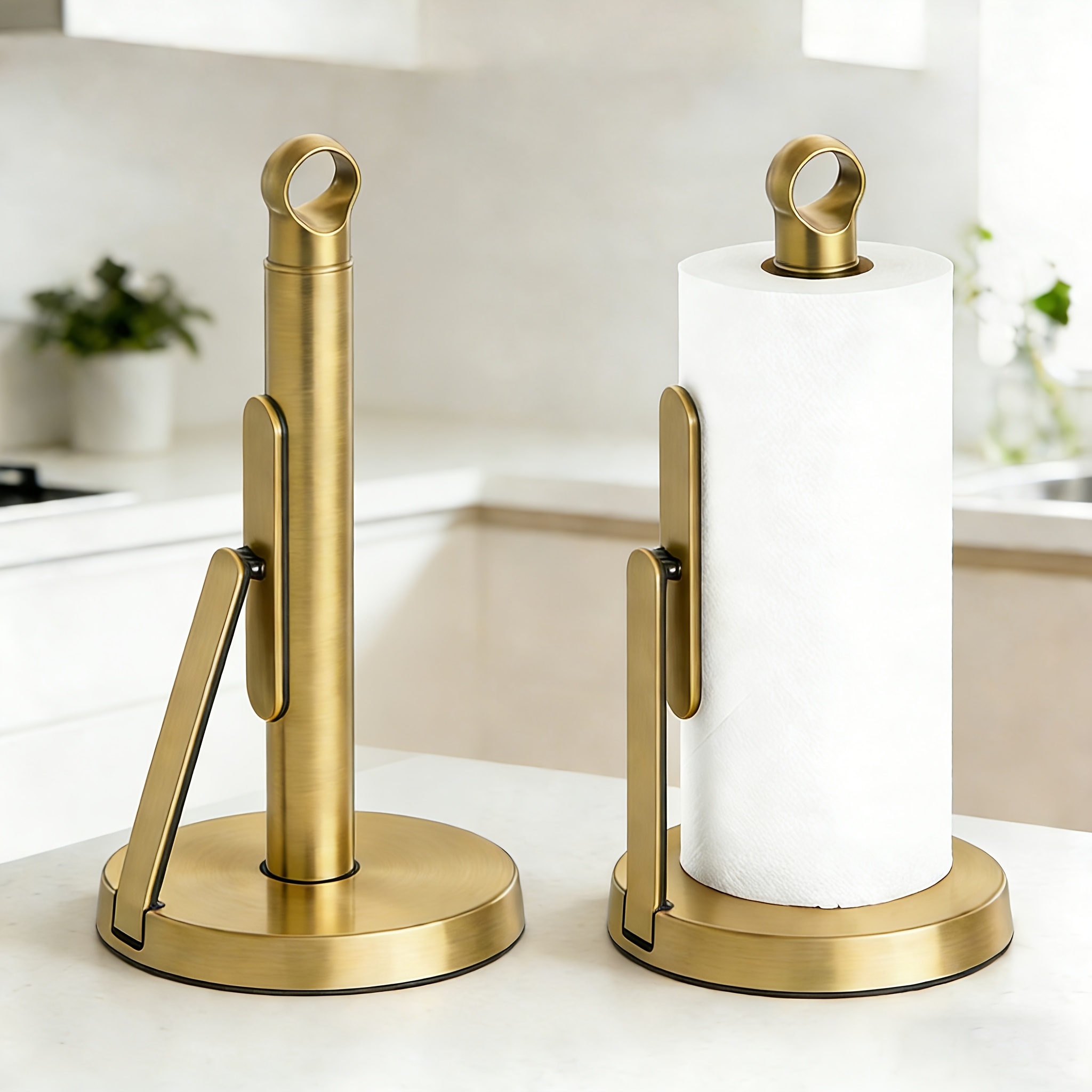 reliable Heavy Duty Stainless Steel Paper Towel Holder with Tension Arm-Easy One-Handed Tear, Modern Standing Countertop Dispenser for Kitchen, Holds All Paper Towel Rolls 6 reliable Heavy Duty Stainless Steel Paper Towel Holder with Tension Arm-Easy One-Handed Tear, Modern Standing Countertop Dispenser for Kitchen, Holds All Paper Towel Rolls - Image 6