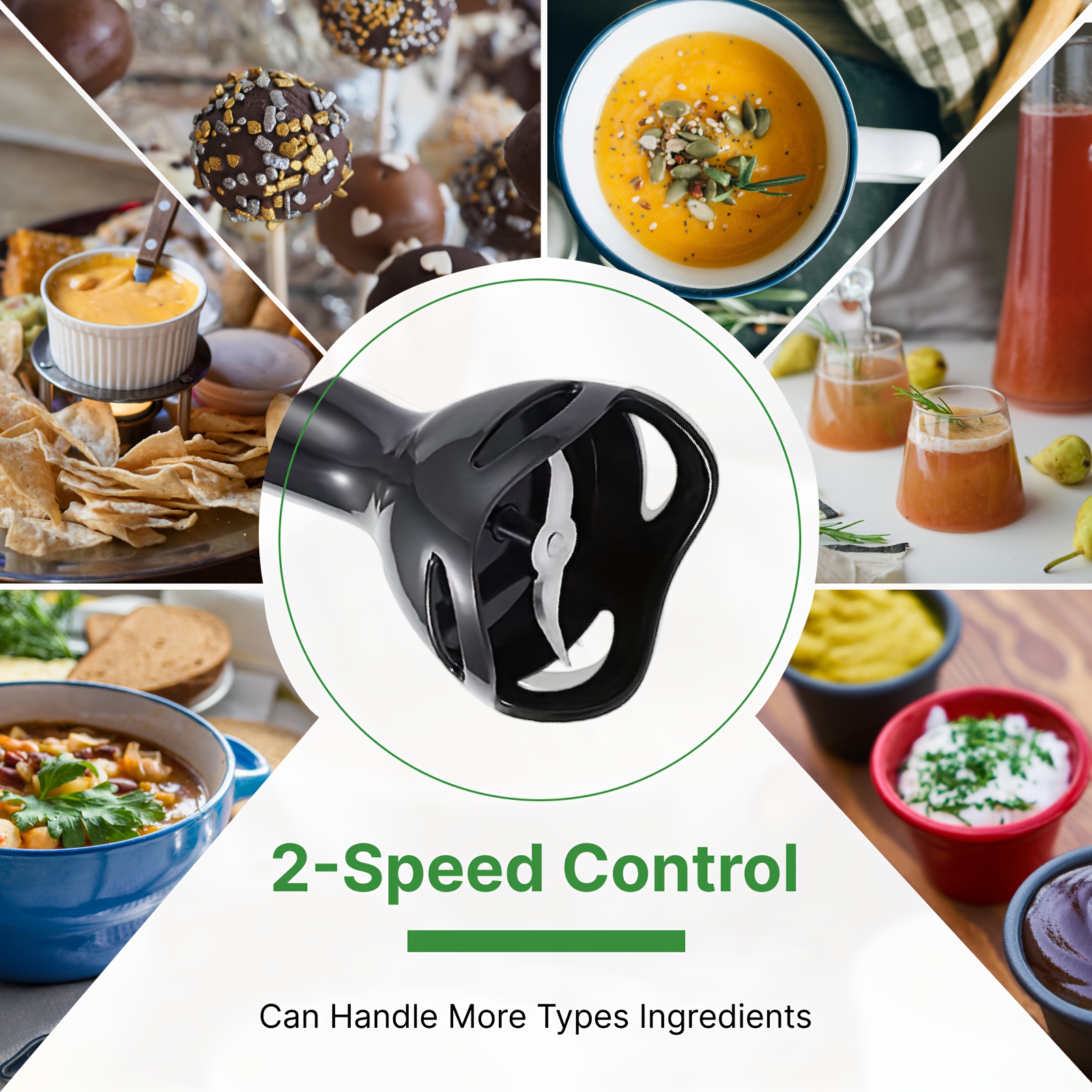 WANVOAPLS 2-Speed Handheld Immersion Blender • Detachable Shaft... product image 5