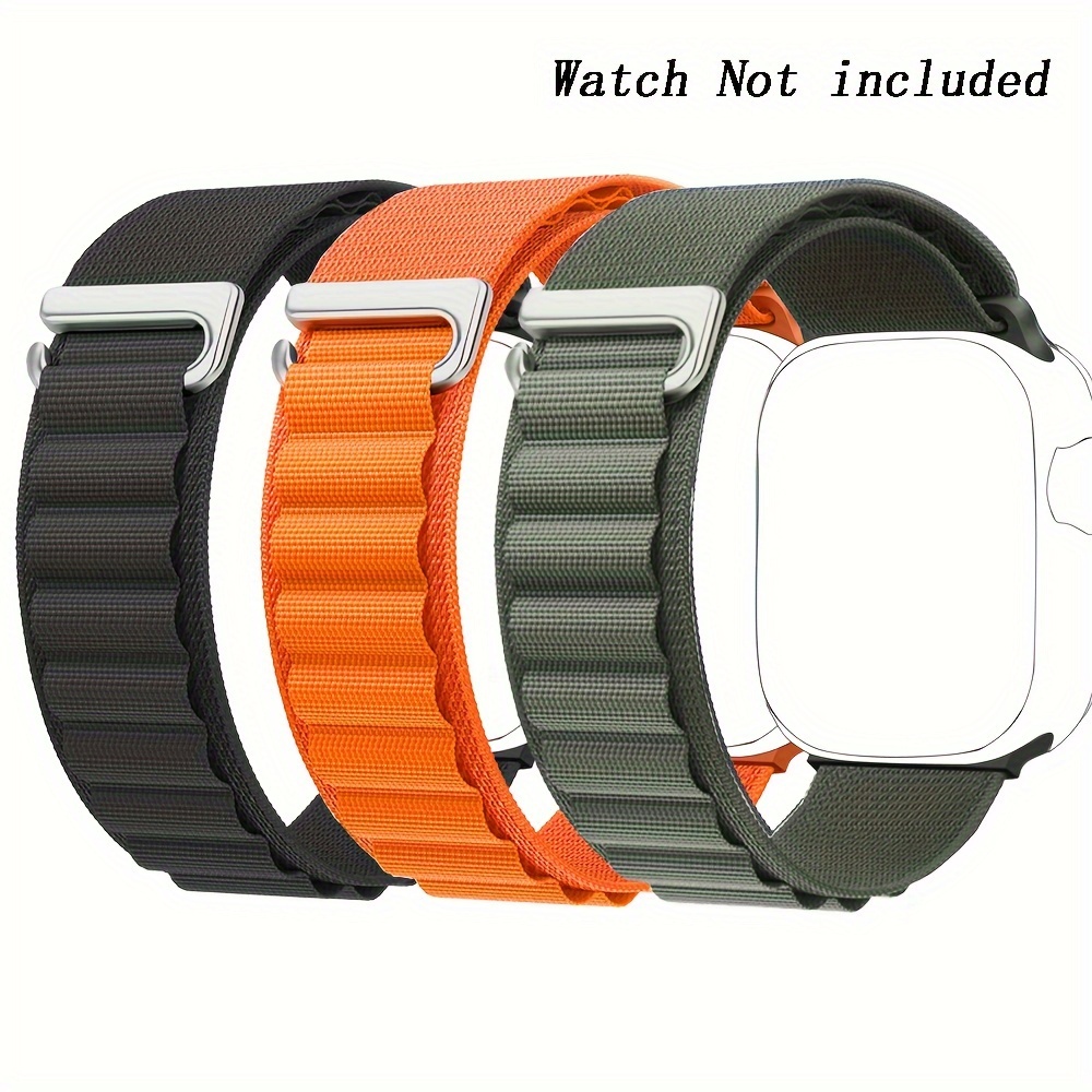 

Sporty Nylon Watch Strap For Apple Watch 1-9, Se, Ultra, 42/44/45/49mm, 38/40/41mm - Hook & Loop Closure