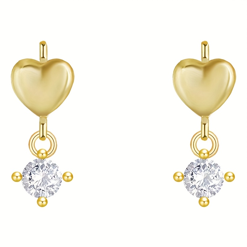 pair of vintage small and exquisite love ear   ear bone clip earrings low allergy 925 silver 1 4g Product details 3