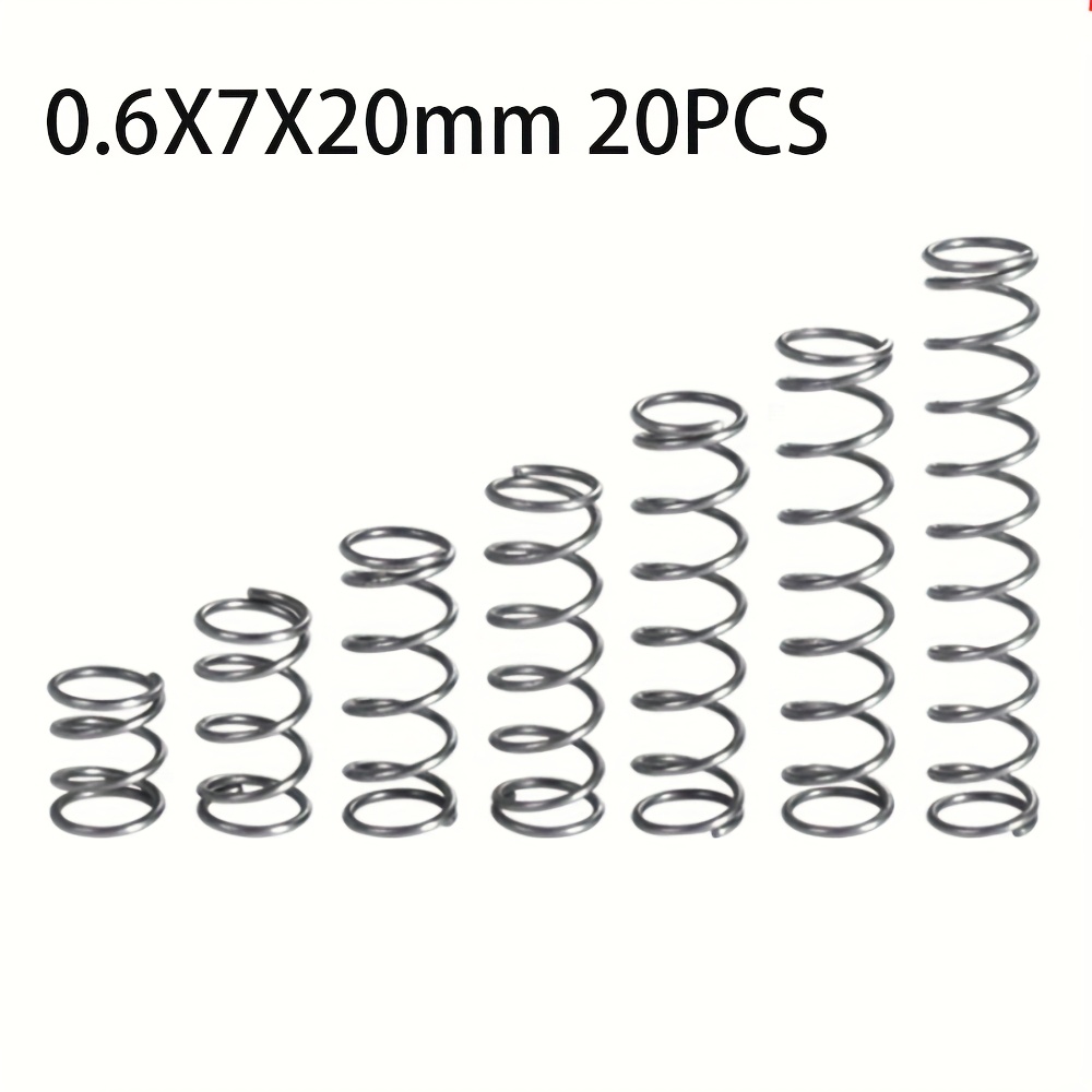 TEMU 304 Stainless Steel Springs, Compression Springs, Wire Diameter: 0.3-0.8mm, Diameter: 4-9mm, Length: 10-50mm Spring Assortment For Shop And Home