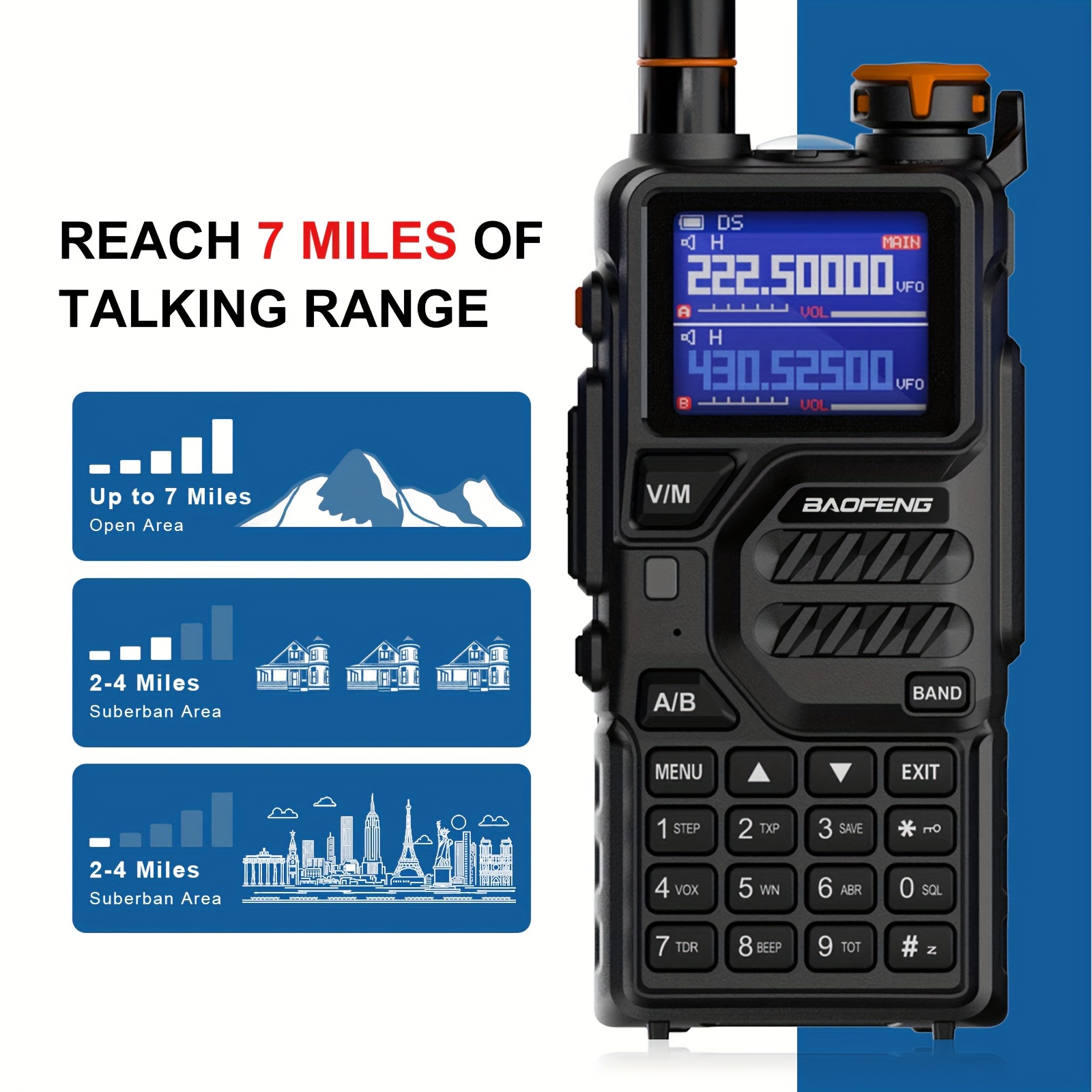 1 парче uv k5 plus интерфон 2-насочна долг дострег uhf vhf -уред Детали за производот 5