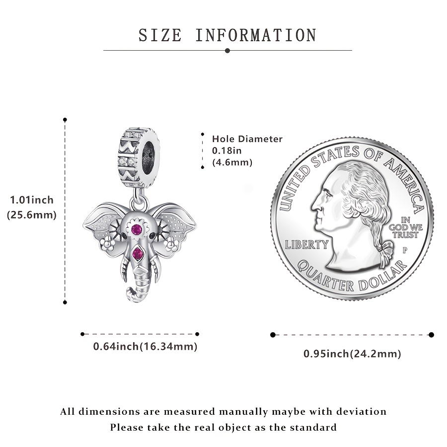 Sacred Elephant Pendant for Bracelets & Necklaces