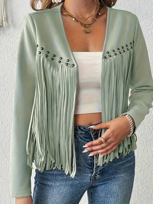 womens solid color casual jacket