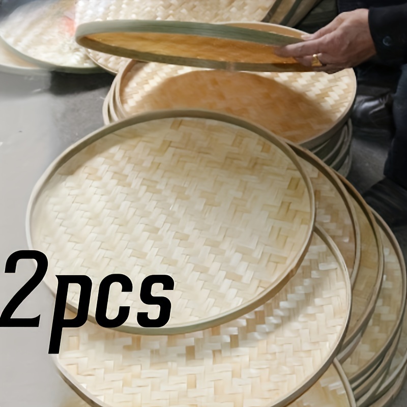 

2pcs Trays For Art & Crafts - Decorative Round Drying Racks Sieve , For Use