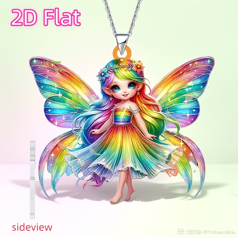 Dancing Fairy Pendant Necklace, Unisex Gift