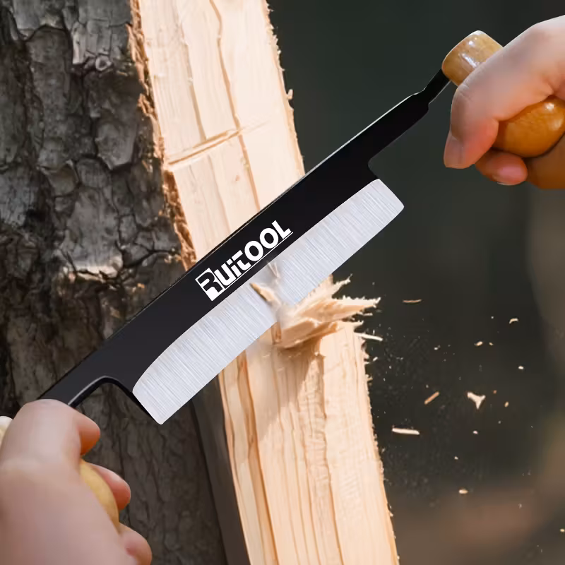 1pc woodworking draw knife 6 8 carbon steel blade straight draw shave debarking tool for debarking wood carving wood working Product details 7