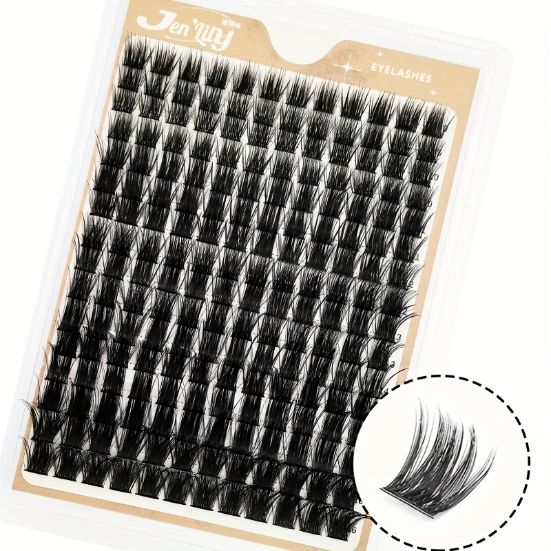 Image of 192 Clusters Mink Eyelash Extensions - 0.07mm C , 9-16mm Mixed Lengths, 3d Dd For Anime/doll/cat-eye Styles, Reusable Lashes For Beginners, Natural Look For Cosplay & Daily Wear