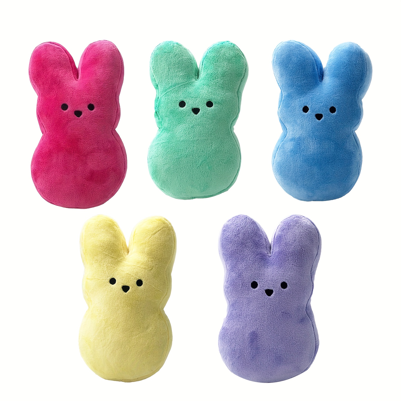 Adorable Kawaii Rabbit Plush Toy - Soft, Cuddly Stuffed Purple/red/green/blue/yellow - Perfect For Home For Easter, Christmas, Birthdays