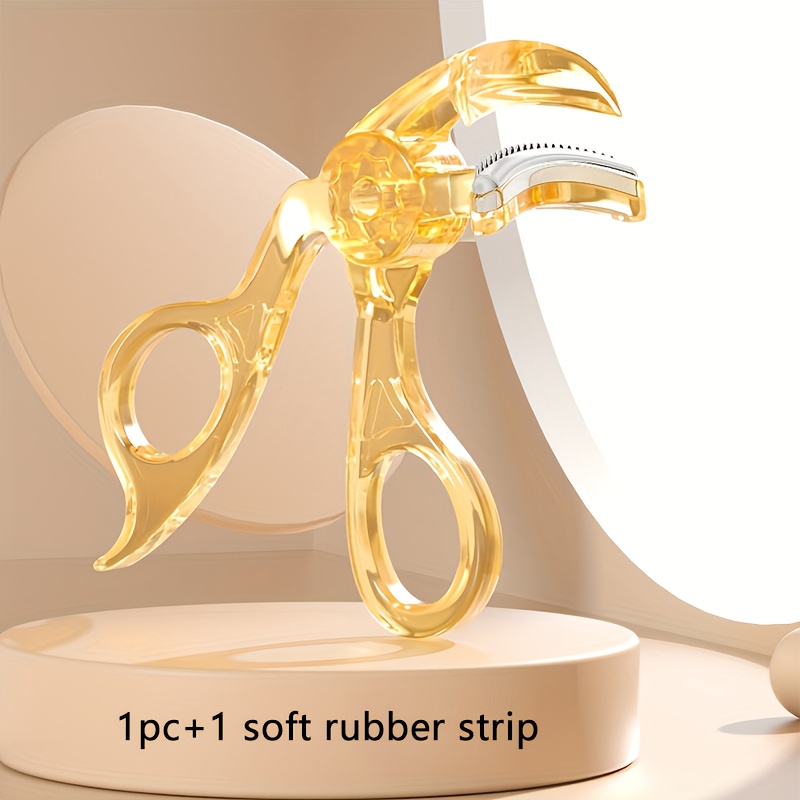 TEMU Yellow Mini Eyelash Curler, Precise Curling Of Eyelashes, Suitable For Corners Of Eyes And Short Eyelashes, Portable Travel Essential, Suitable