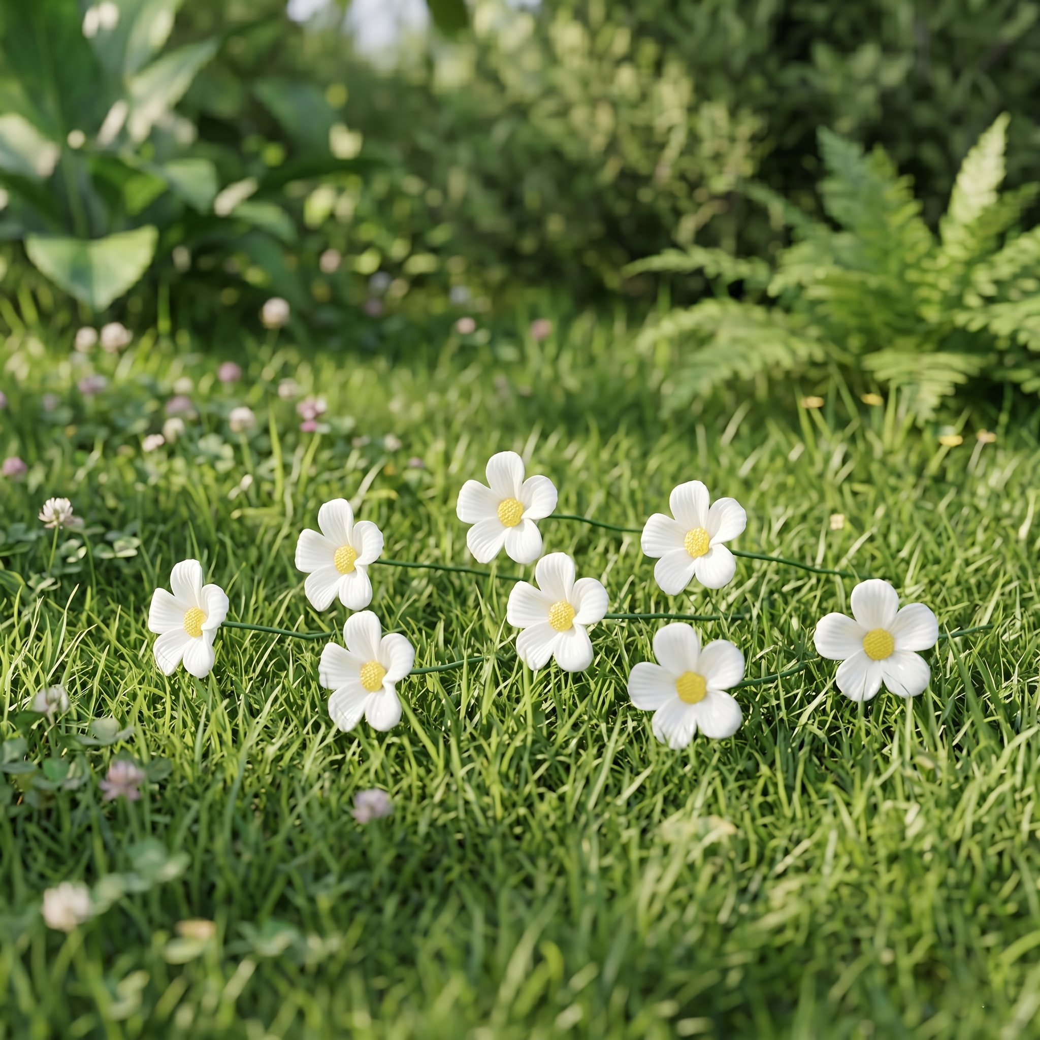 TEMU 8 Pezzi Fiori Artificiali Margherita a , , Finte con , Fiori Finti Resistenti allo Sbiadimento, Adatti per Vasi da Giardino, Matrimoni, Feste,