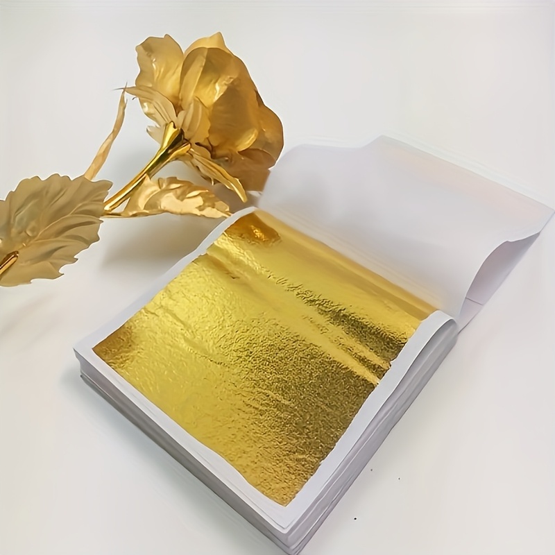 

400 Sheets Gold Foil Supplies, Diy Furnishings Supplies Craft Gold Leaf Diy Foil Paillette, Gilding Gold Leaf Gold Leaf For Arts Accessories (200/400/600/800sheets)