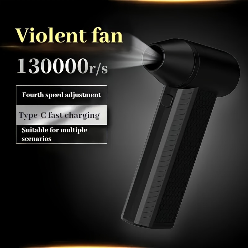 1  fan blower portable high speed handheld dust blaster   bbq   multi functional outdoor tool usb rechargeable with 8000mah lithium battery plastic material button control indoor outdoor use 180w   details 5