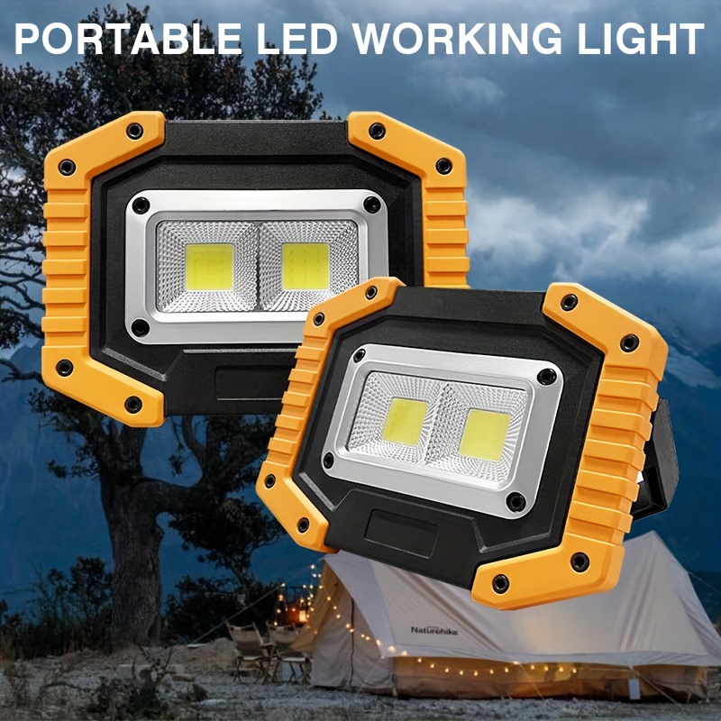 

New Led Work Light, Portable Work Light, Rechargeable Work Light, 3 Level Light Source, Suitable For Outdoor, Machine Maintenance, Camping, Work Site Lighting, 2 Pieces