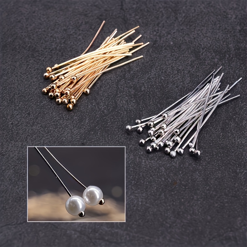 

300pcs 18mm Round Ball Ball Pin 2 Colors Color Alloy Very Suitable For Diy Necklace, Bracelet, Key Chain Jewelry Making