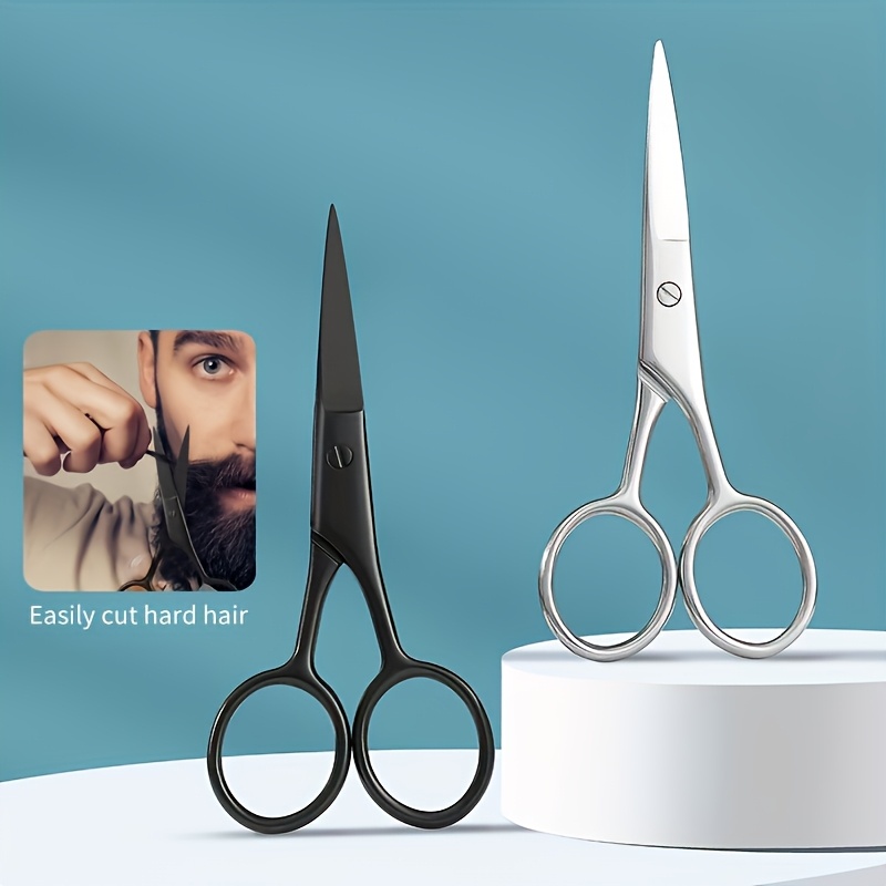 

Precision Stainless Steel Grooming Scissors For Facial Hair, Ears, Nose & Eyebrows - Fragrance-free Beauty Essential