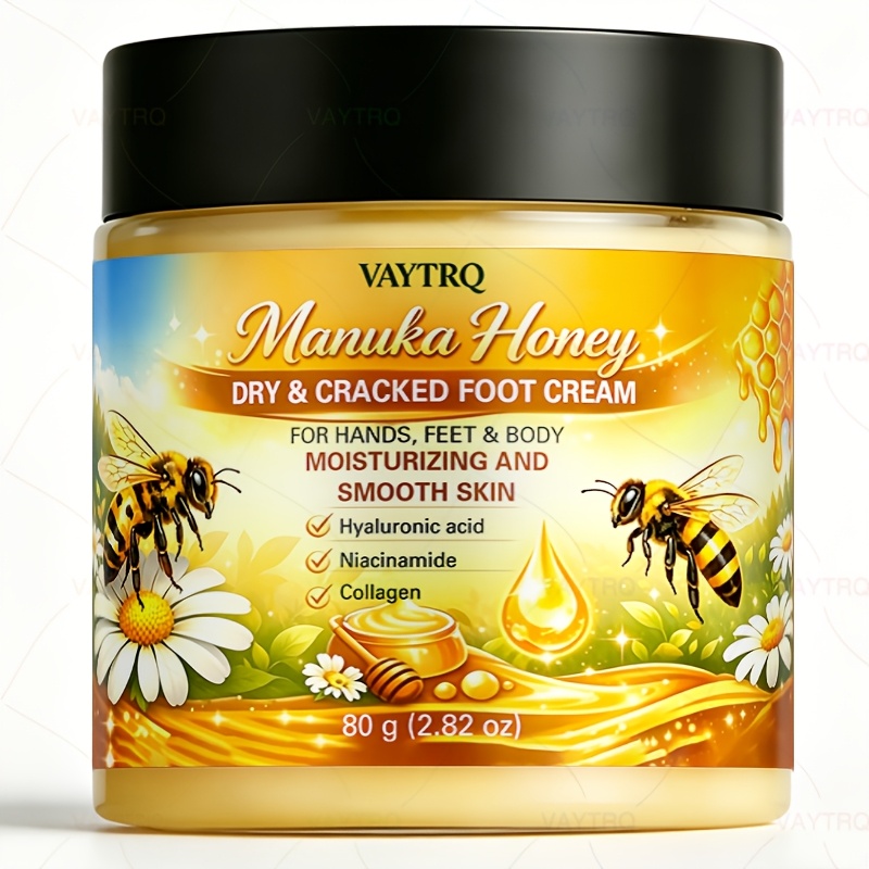 Image of And Foot Cream, Suitable For Dry, Rough, And , Moisturizes, , And Leaves Skin Smoother And More Delicate. 80g/2.82oz, Contains Hyaluronic Acid And Collagen, Suitable For Use , Hands, And Body