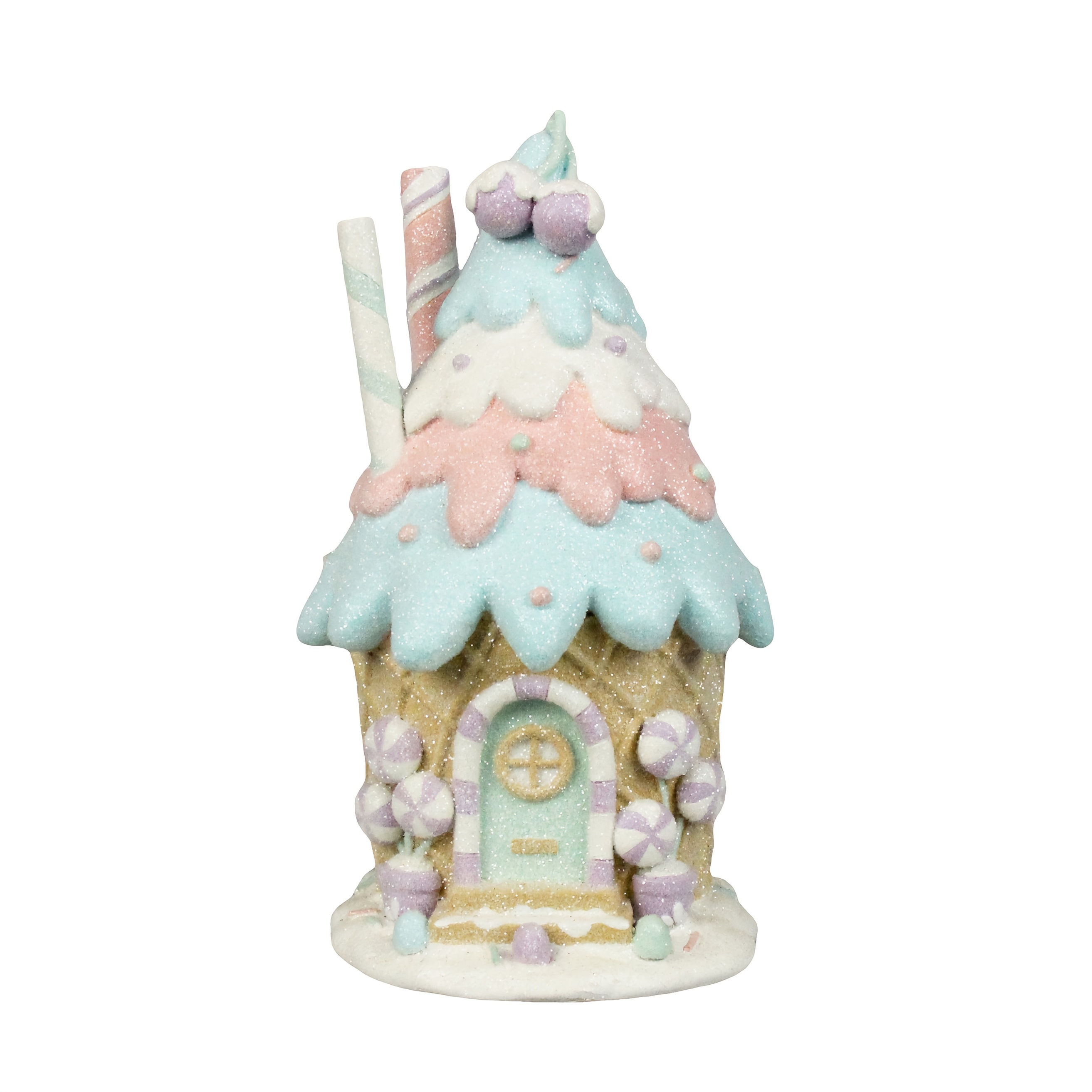 Christmas Gingerbread House With Glitters Indoor Table Decor Pastel Christmas Party Decor