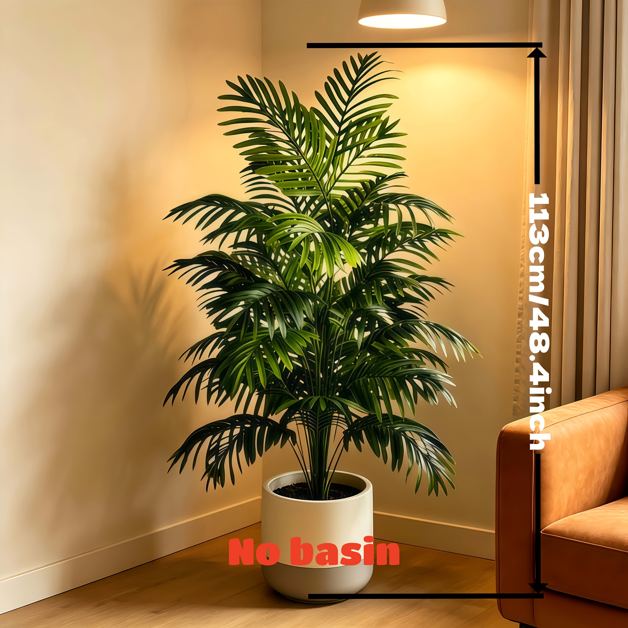 TEMU Clear New Artificial Simulation Of , Dense Feather-like Leaves Spread And Flowing, Branches And Leaves With Rich Layers, Restoring Posture Of