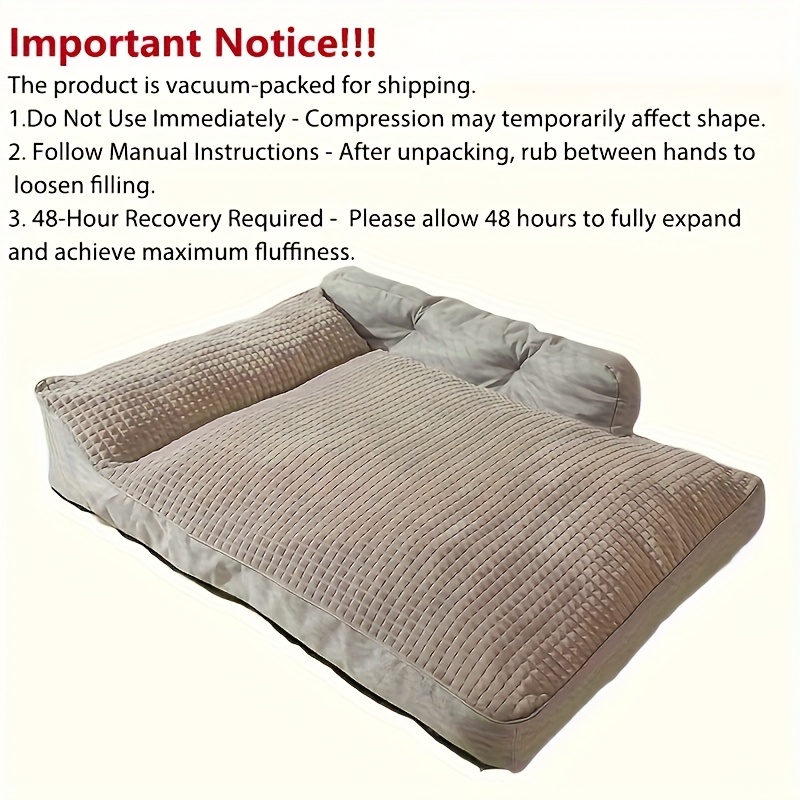 suitable for 24 dog breeds extra large dog bed universal support for medium and large dogs luxury pet sofa with removable washable bottom high density soft filling suitable for dogs from 15 to 110 23 lbs   use Product details 2