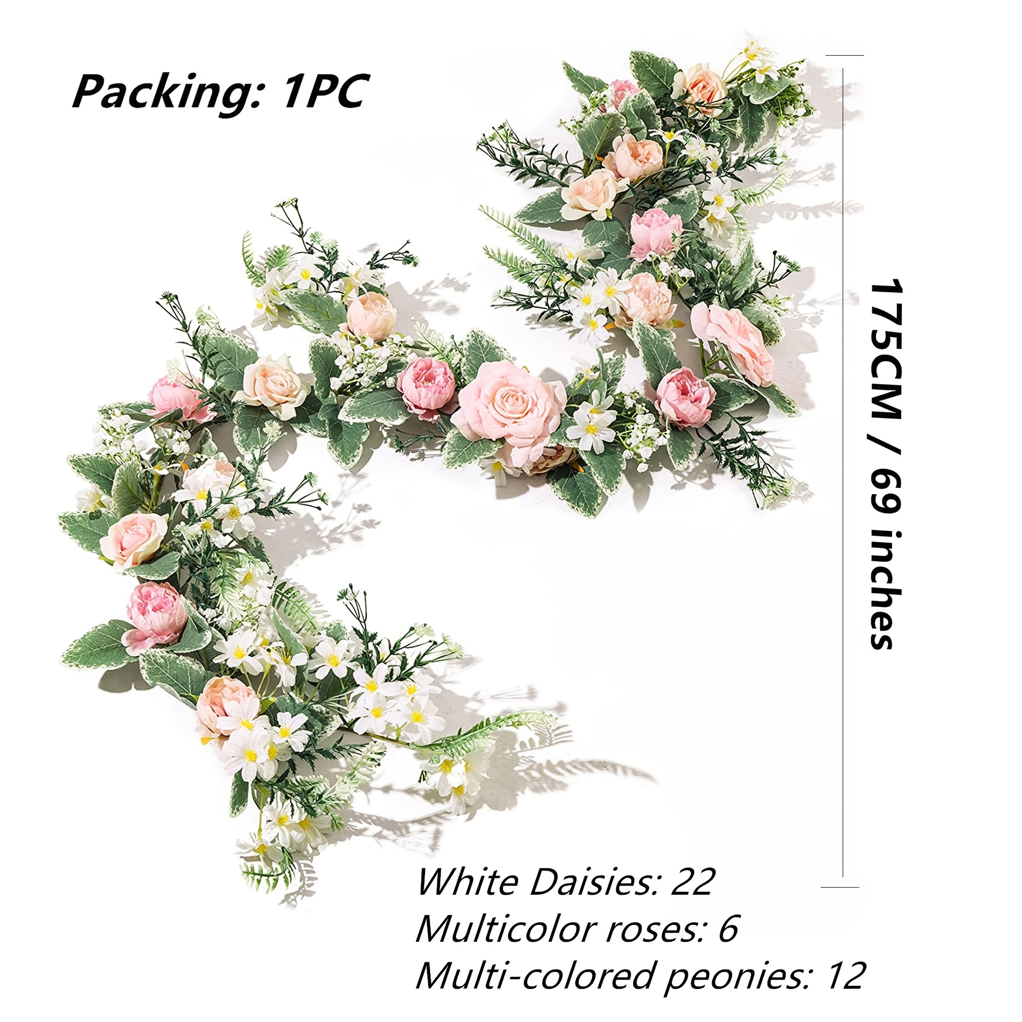 Image of Artificial Rattan 1pc 175cm Cloth Suitable For Home Decoration, Wedding Decoration, Decoration, Table Decoration, Living Room Outdoor Decoration, Door And Window Mirror Decoration, Spring Decoration