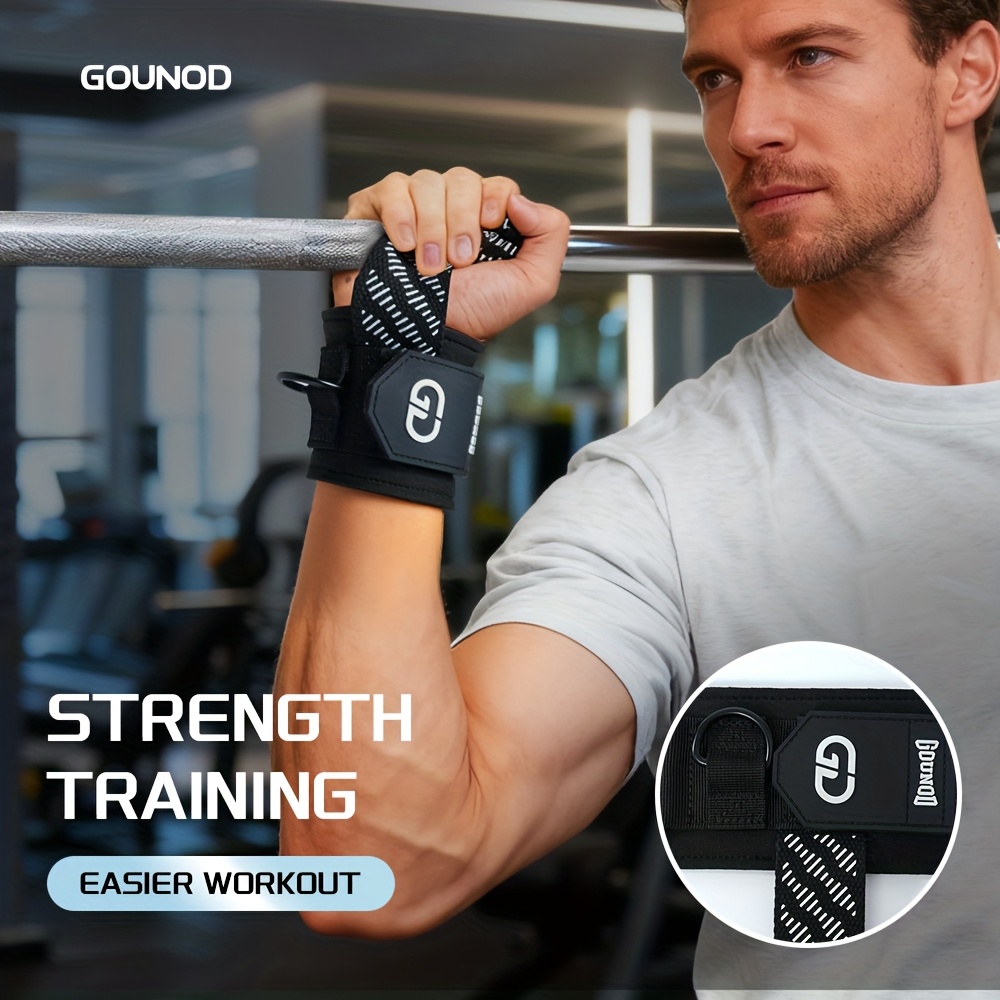 2pcs Heavy-Duty Anti-Slip Grip Straps - Thickened Material, Non-Slip Wristbands for Deadlifts, Pull-Ups, Barbell, Gym Equipment - Durable Workout Straps with Secure Fit