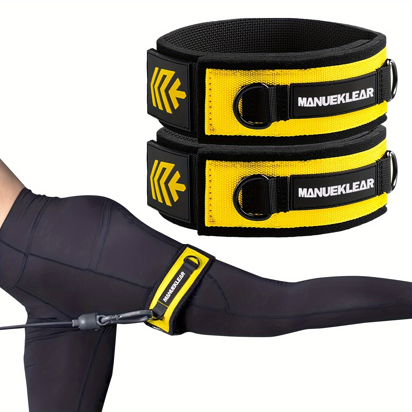 MANUEKLEAR Leg Straps for Cable Machines, Ankle Strap Leg Training for Working Out, Women Ankle Strap for Leg Exercise f