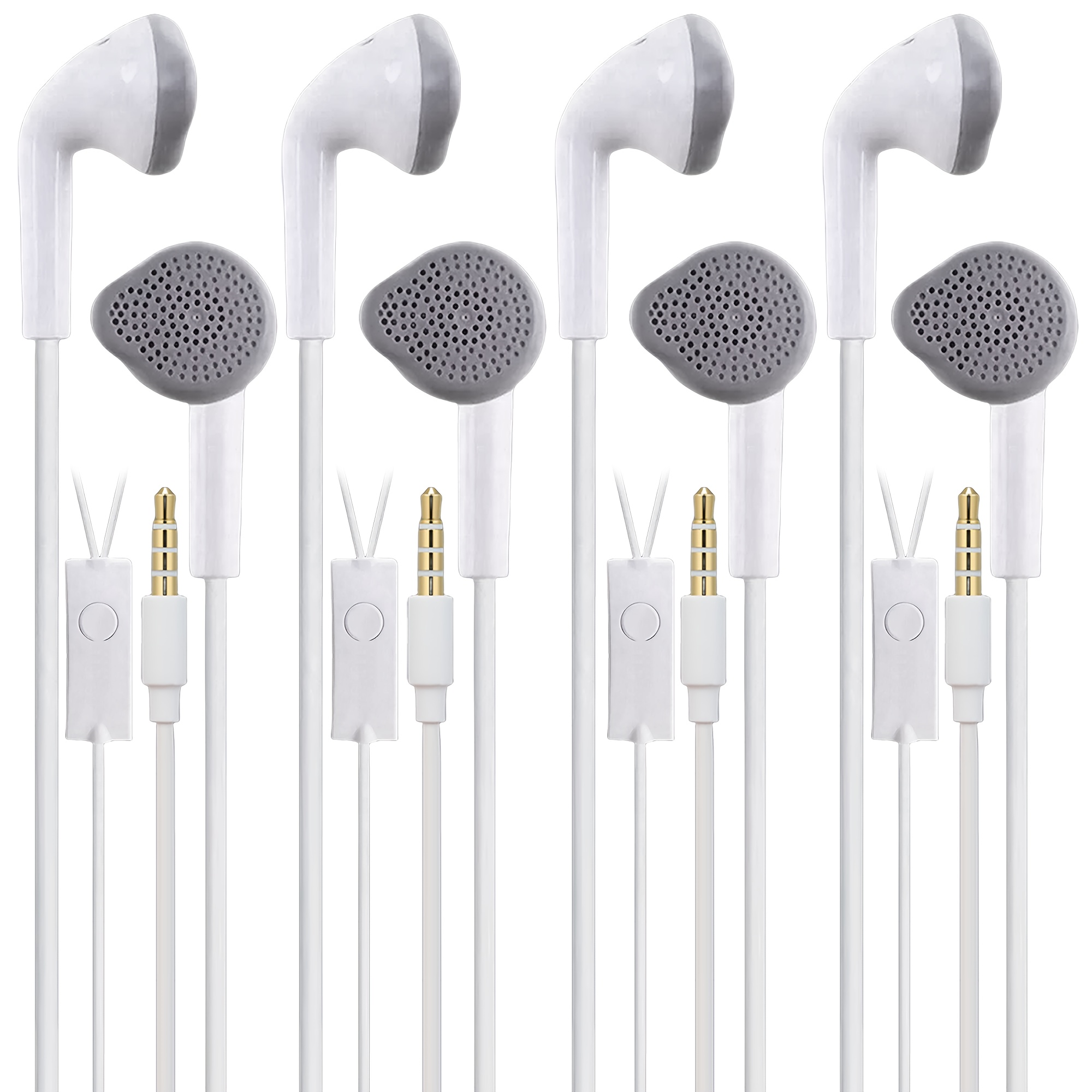 pack wired earphones 5mm jack earbuds audio headphones