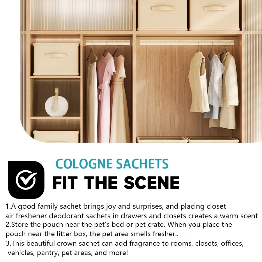 cologne scented sachet air freshener drawers closets long Temu