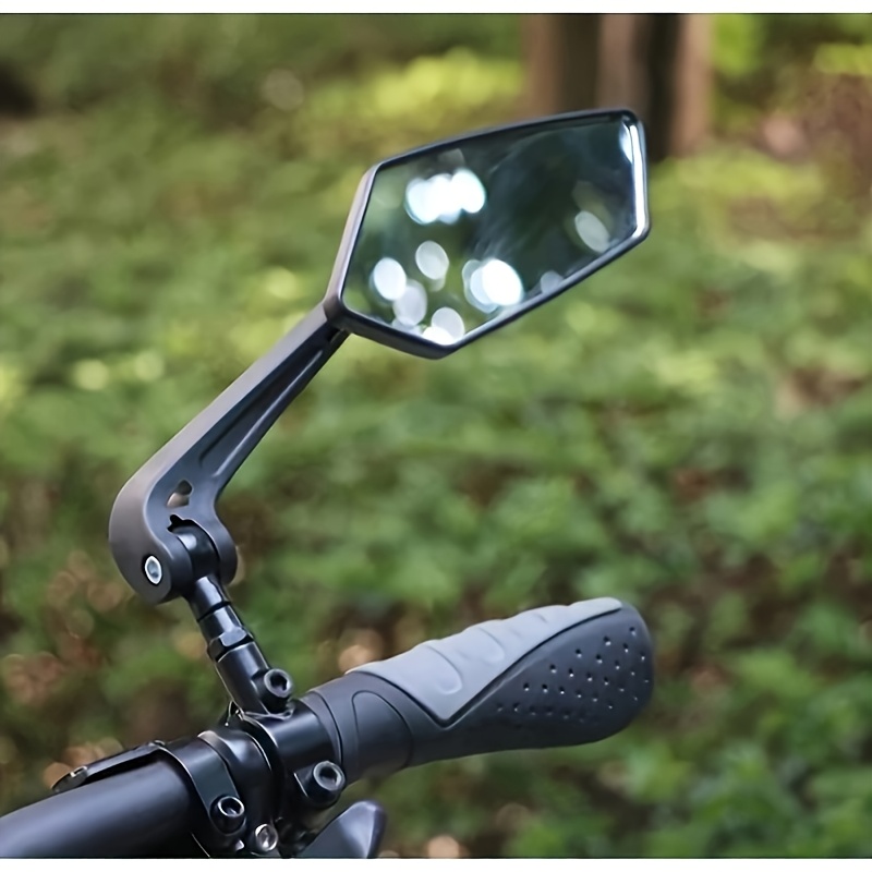 2pcs Bike Rear View Mirrors - 360° Rotatable Adjustable Safety Cycling Mirrors with Wide-Angle, Handlebar Mount Compatible for Mountain Bikes, Road Bikes, for -Bikes - for riding Safety Mirrors