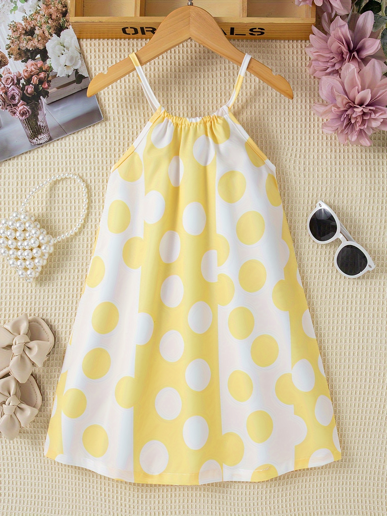 summer casual outing sleeveless polka dot print knee length Temu