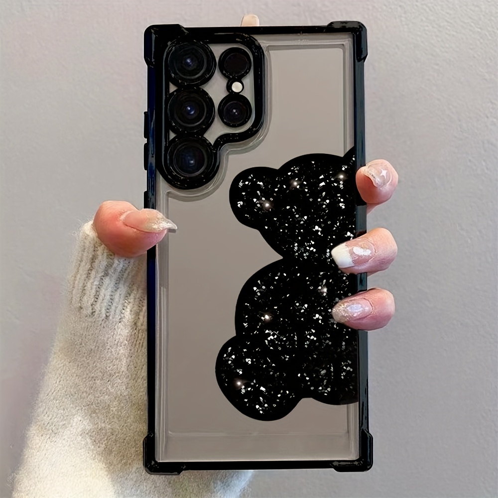 TEMU Custodia per telefono - Custodia per telefono Orso Starlight Facile adatta per Galaxy S25 S24 S23 S22 S21 FE 4G 5G Anti-caduta Cover posteriore