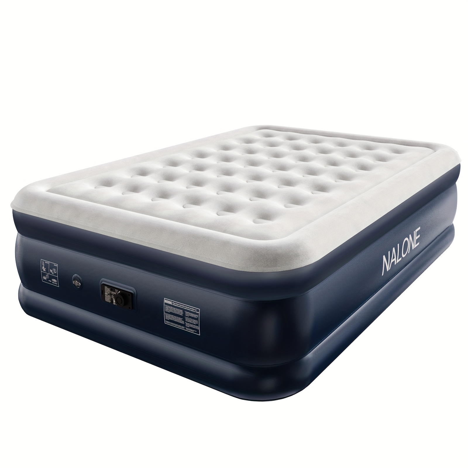 TEMU Air Mattress With Built In Pump, 18'' Self Inflatable Mattress, 2025 Upgraded Fast Blow Up Mattress With Carry Bag, Portable Air Bed For Home,