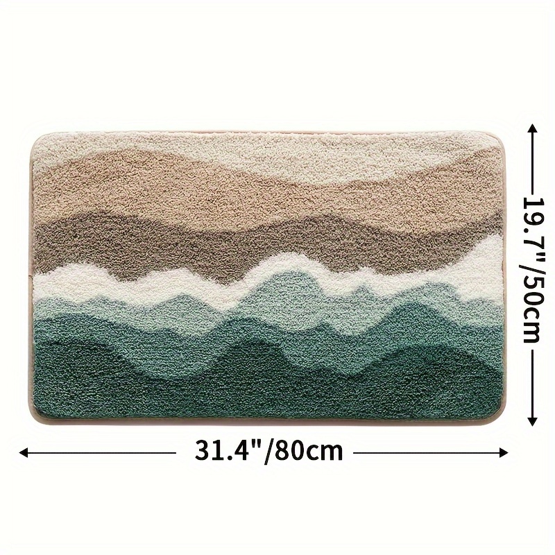 TEMU Tapis de bain, tapis de bain et absorbant de qualité supérieure, série Mer, et , tapis de bain antidérapant et confortable pour sol de salle de