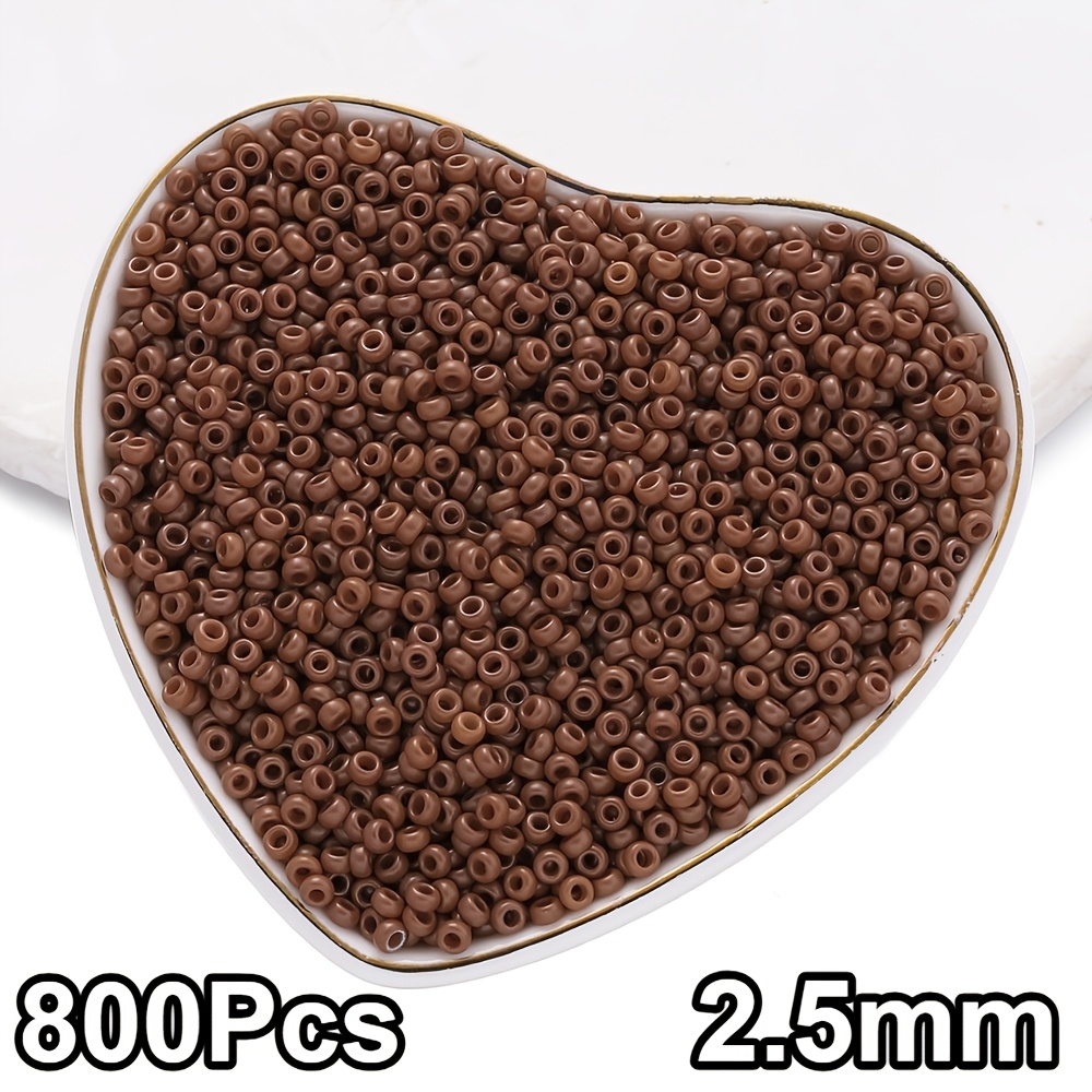 800pcs 2.5mm Multicolor Solid Color Glass Seed Beads