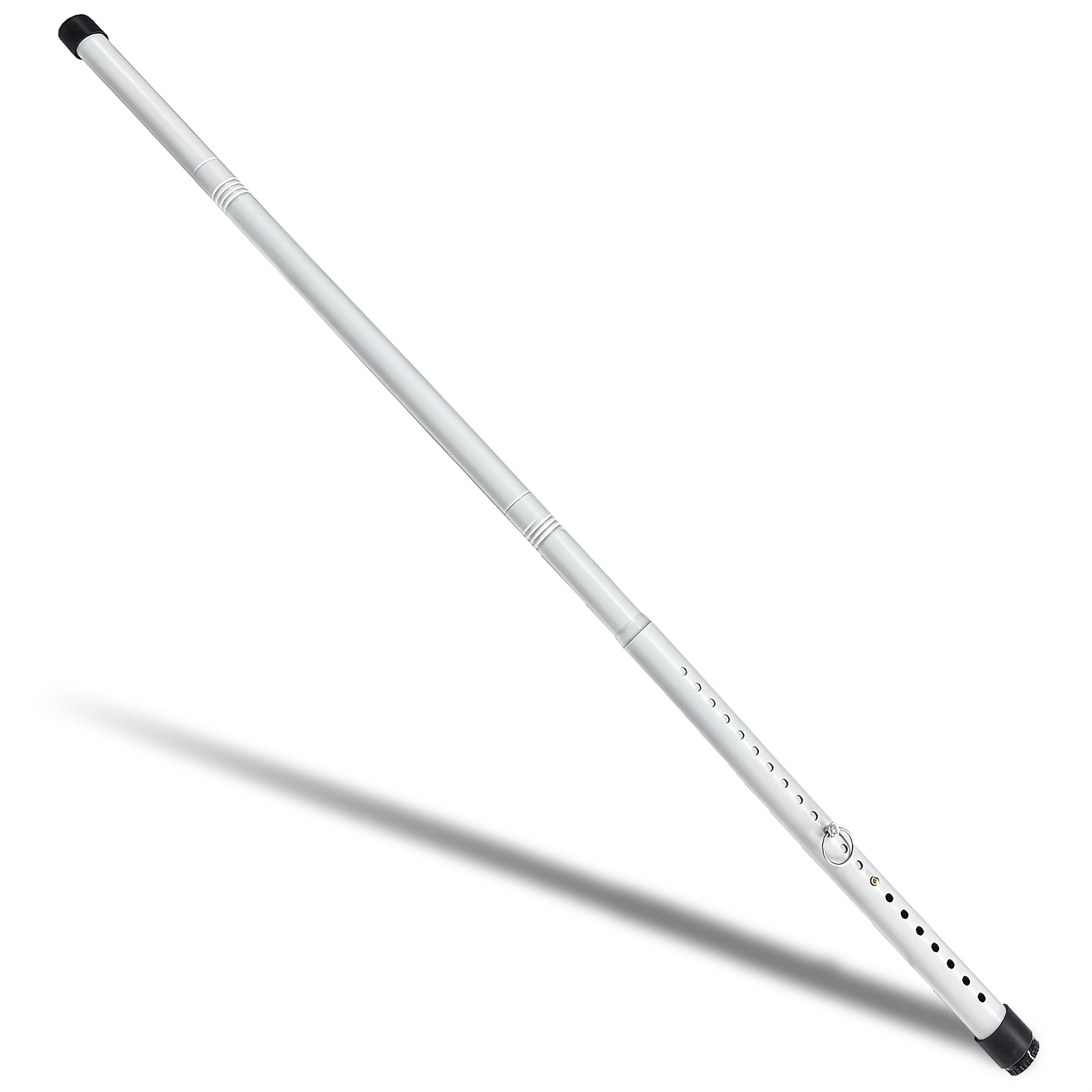 TEMU Adjustable Sliding Door Safety Lock Bar, Heavy Duty 1 Inch Diameter Window Guard With Non-slip Rubber Pads, 17.7-50.5 Inch Stop, Suitable For