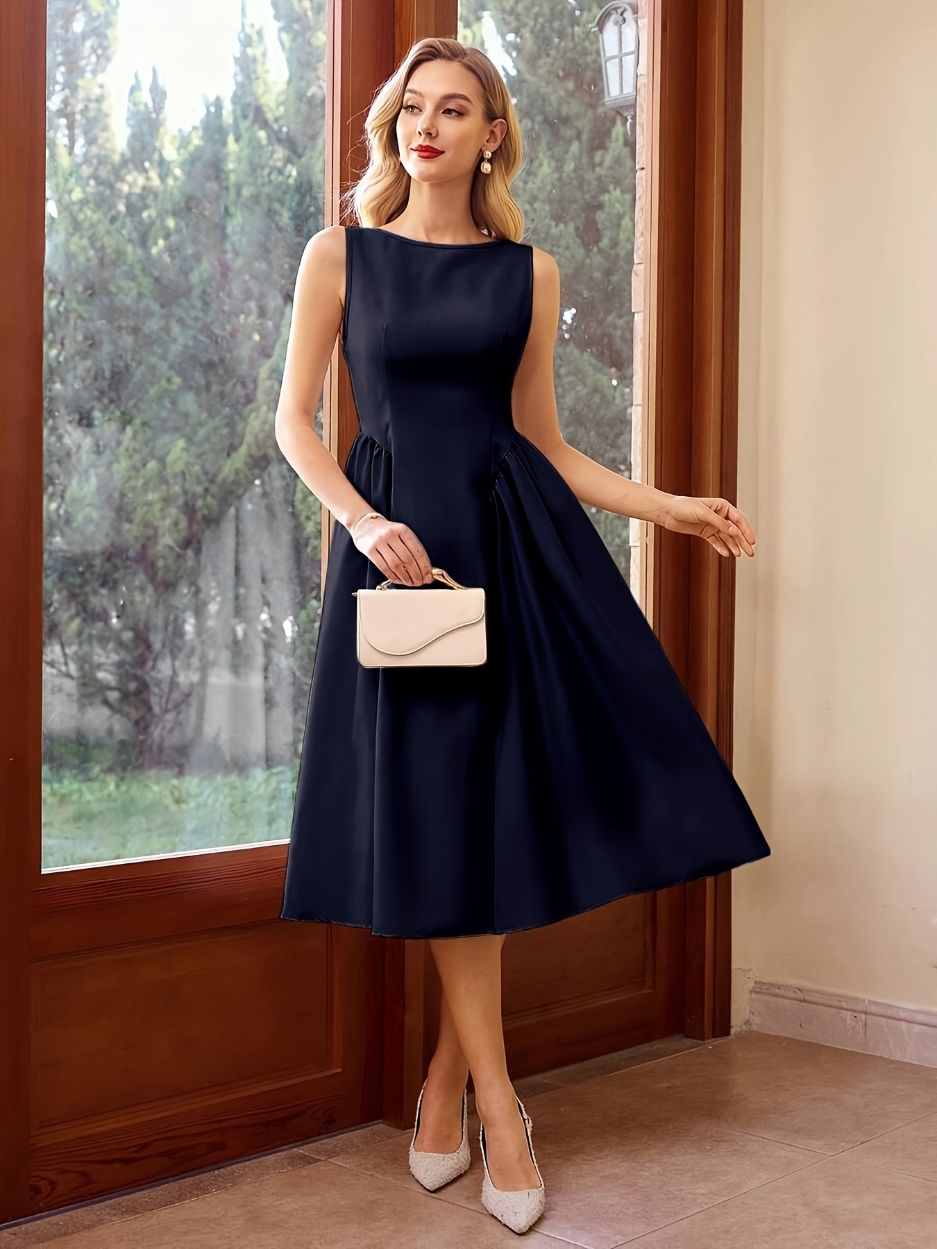 green emerald velvet dress Elegant High Slit Sleeveless Formal Evening Dress with V-Neck Pleating