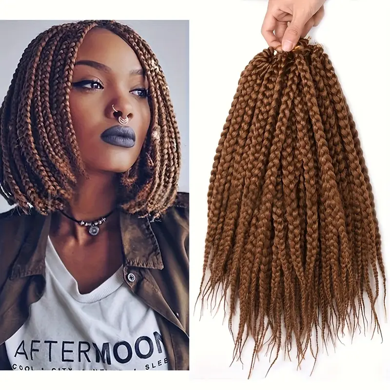 3pcs thick braided ponytail extensions handmade twisted crochet 200 density for fluffy texture everyday wear with personality easy to unlock street style fashion details 2