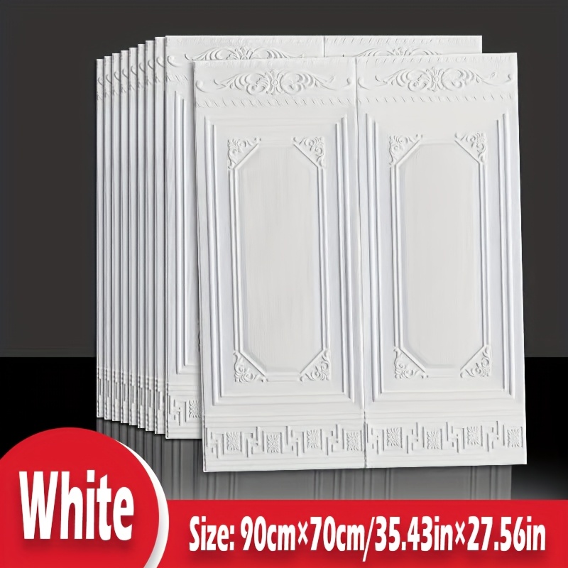 Image of 5pcs 3.1mm Thick Three-dimensional Wall Xpe Material Stickers Sound Insulation Dust Tear And To Install - Applicable To The Living Room, , Balcony Background Decorative Stickers Box Packing