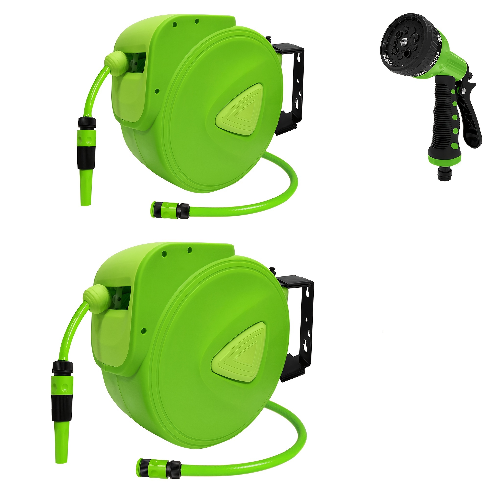 

Garden Hose Reel With 20m Or 30m 1/2" Water Hose - Green