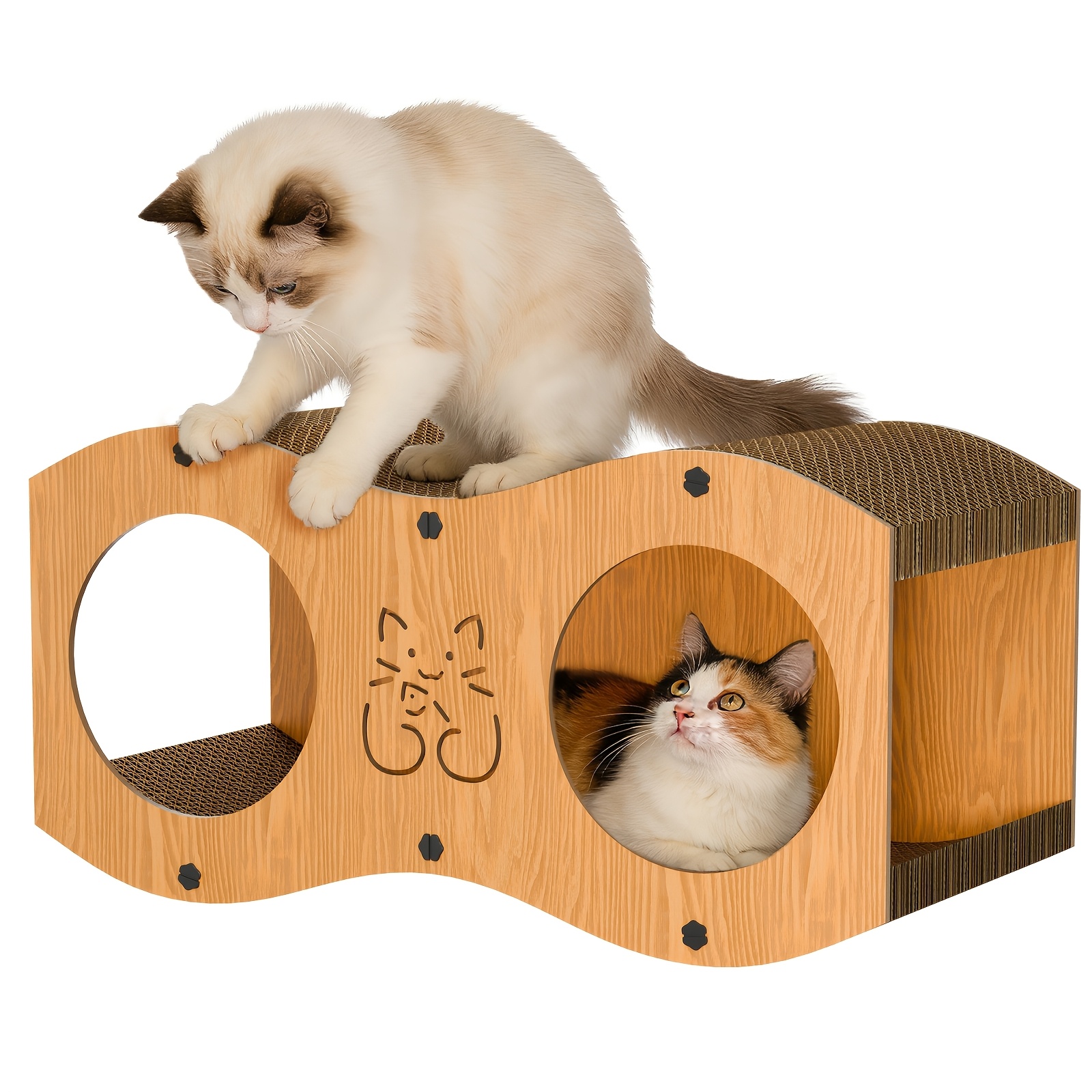 TEMU Multi Functional Super Large Combination Cat Tunnel And Cat Scratch Board, Suitable For Napping, Of Paws, And Playing, Is An For Kittens And