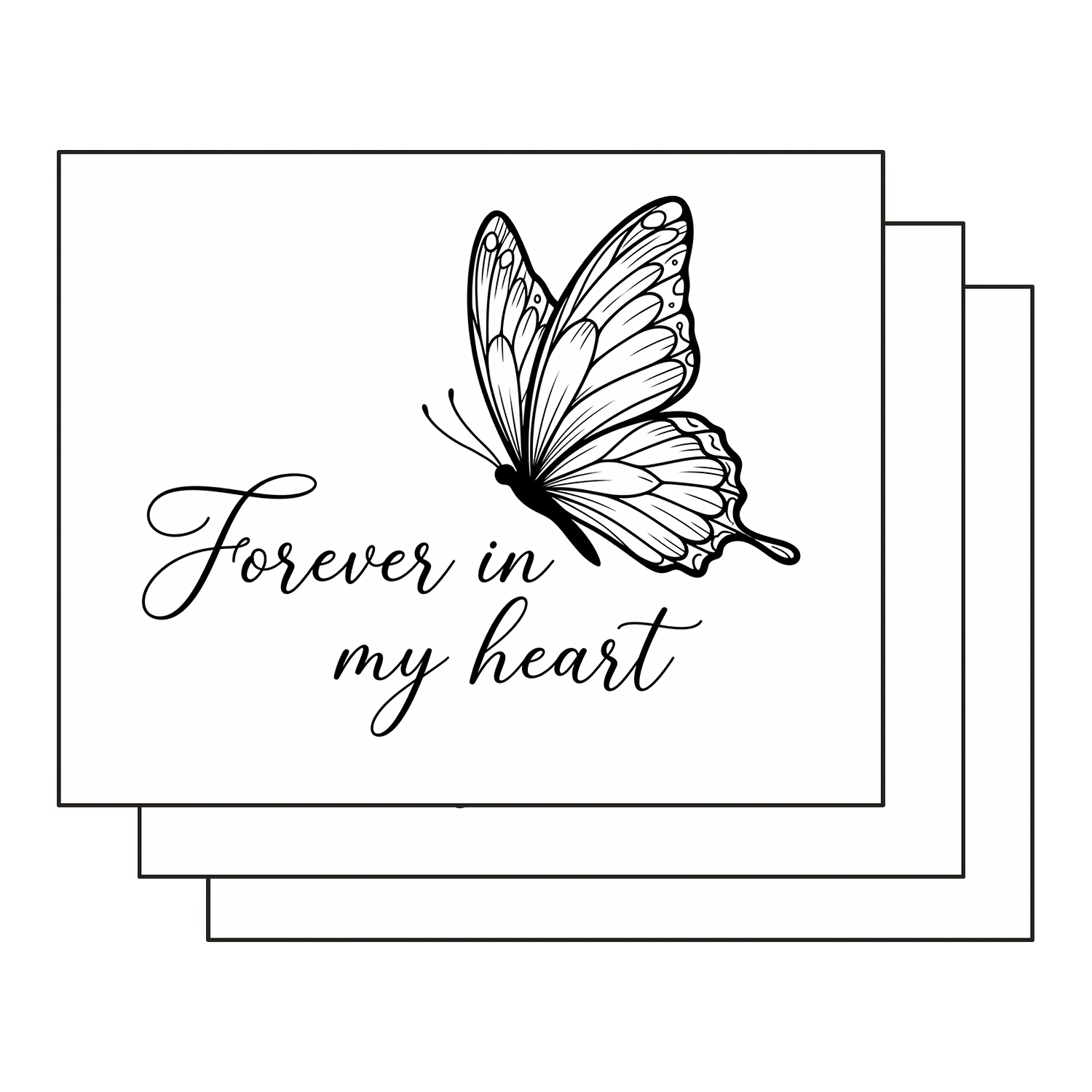 TEMU 3pcs Ftvltat Temporary Tattoo Stickers Suitable For Parties, Vacations & Everyday - Waterproof & " Heart" Body With Delicate Cursive Lettering,